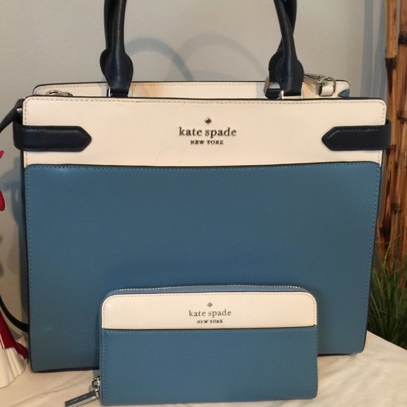 kate spade Handbags - Kate Spade Color Block Large Satchel & Wallet Set